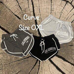 Set of 3 Women's Size XL Leasty Curve Graphic Shorts
